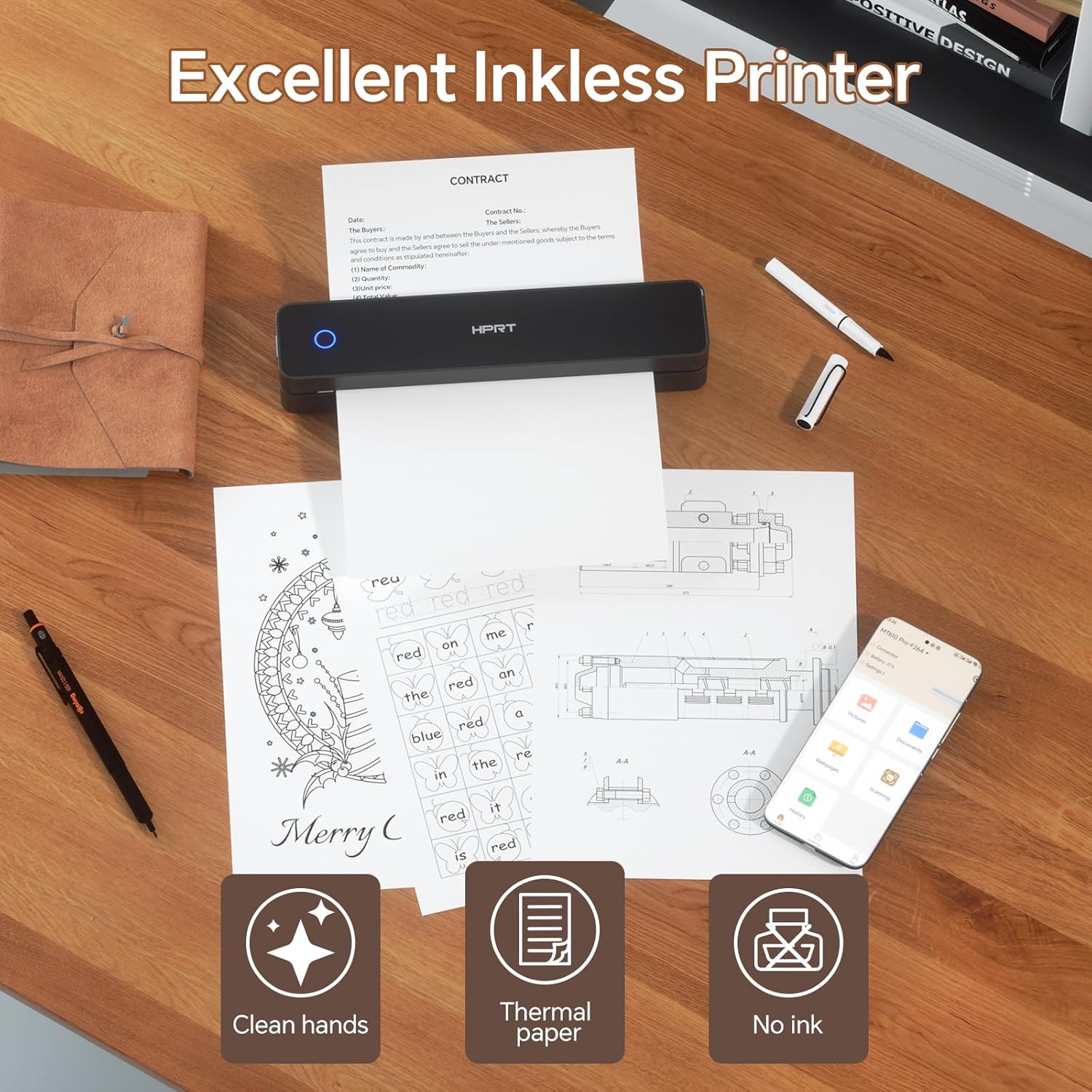 Inkless Portable Printer